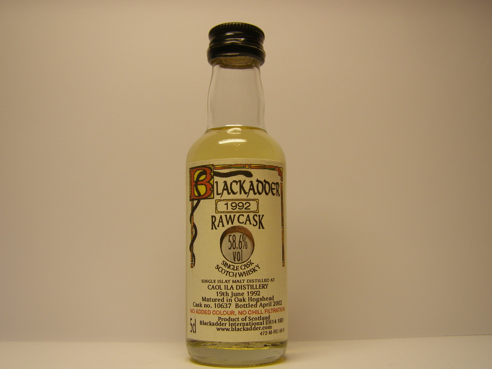 SCSW SHM 1992-2002 "Blackadder" 5cl 58,6%vol